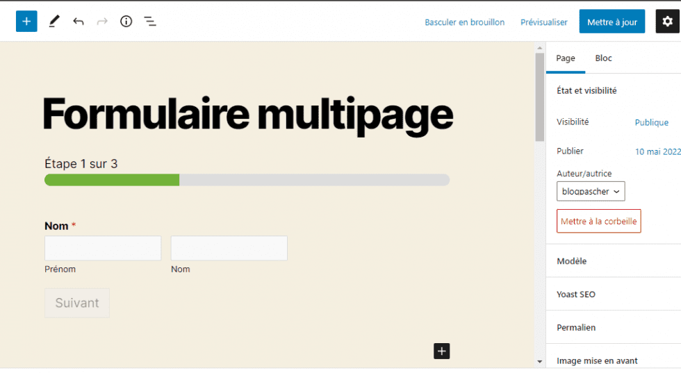 Comment Cr Er Un Formulaire Multi Tape Ou Multipage