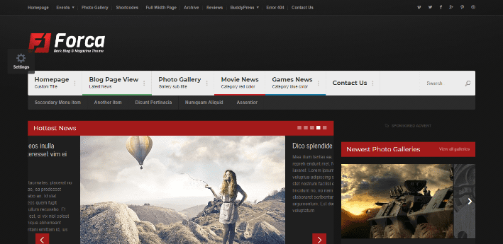 Forca theme wordpress jeux magazine game