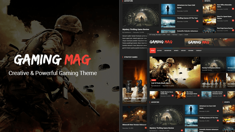 Gaming mag theme wordpress jeux magazine