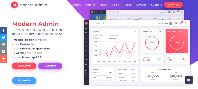 Modern Admin A clean and modern WordPress Admin Theme wordpress