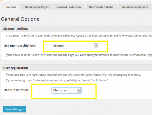 Plugin Membership Configuration options Plugin-Membership-Configuration-options