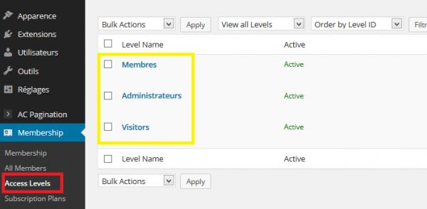 Plugin Membership liste niveaux accès Plugin-Membership-liste-niveaux-accès