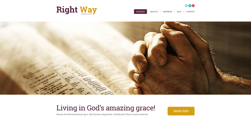 Right way Right way - meilleurs thèmes WordPress d'église