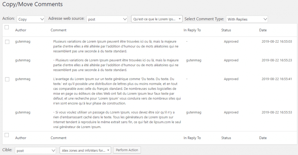 Comment deplacer commentaires article vers autre wordpress 2 Comment deplacer commentaires article vers autre wordpress 2