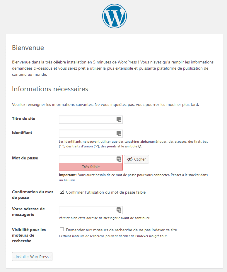 comment installer wordpress local pc windows xampp 5