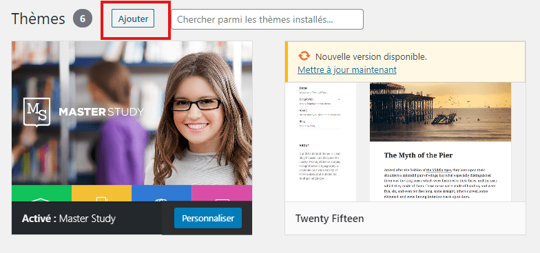 comment rechercher installer activer theme wordpress blog blogpascher 5