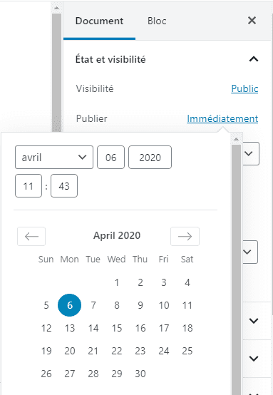 planifier article blog WordPress 1