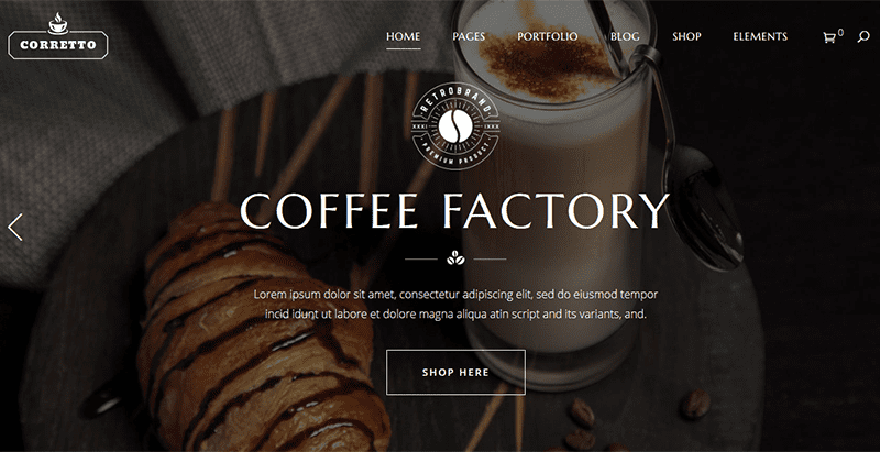 créer un site web de restaurant - Corretto