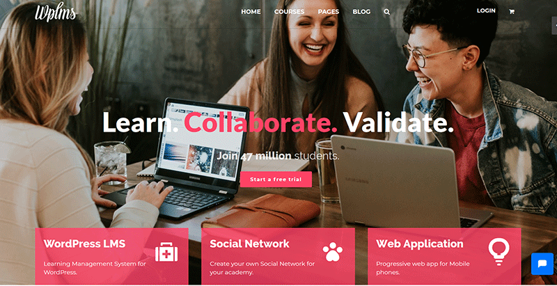 meilleurs thèmes WordPress d'e-learning - Wplms