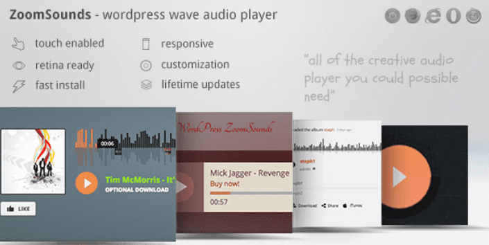 Zoomsounds plugins wordpress premium ajouter lecteur audio Zoomsounds plugins wordpress premium ajouter lecteur audio