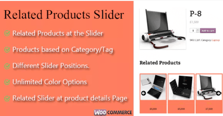 Woocommerce related products slider meilleurs plugins WordPress - Woocommerce related products slider