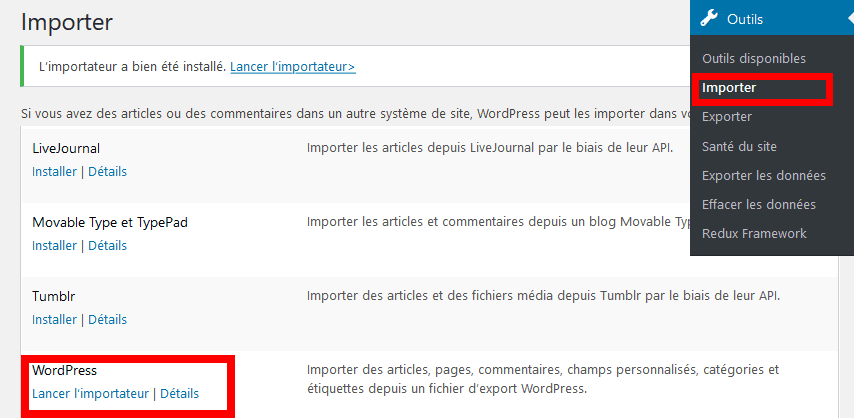 Comment importer exporter menus navigation wordpress blogpascher 3 Comment importer exporter menus navigation wordpress blogpascher 3