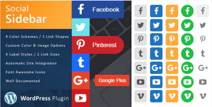 Wordpress social sidebar Wordpress social sidebar