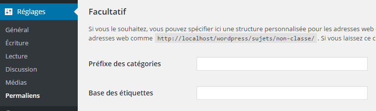 permalinks WordPress kategorije