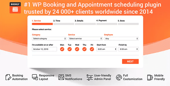 Bookly pro – appointment booking and scheduling plugin wordpress Bookly pro – appointment booking and scheduling plugin wordpress
