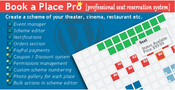 Book a place pro wordpress plugin