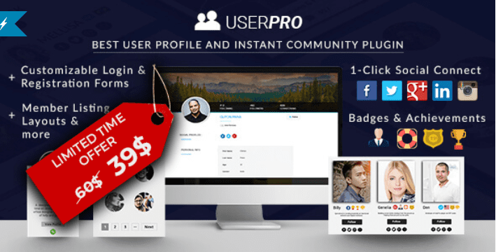 Userpro community and user profile wordpress plugin plugins WordPress pour restreindre l'accès à votre contenu - Userpro community and user profile wordpress plugin