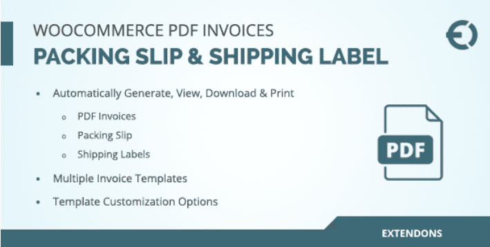 Woocommerce pdf invoice packing slip shipping label meilleurs plugins WordPress de facturation - Woocommerce pdf invoice packing slip shipping label