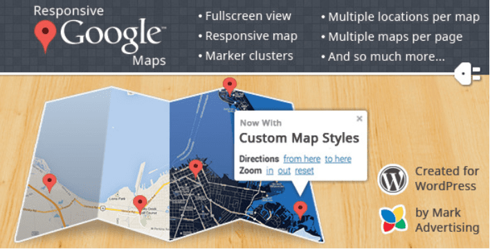 Responsive google maps plugins WordPress de cartes - Responsive google maps