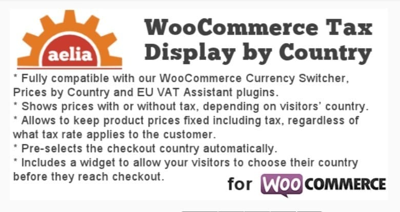 Tax display by country for woocommerce Tax display by country for woocommerce
