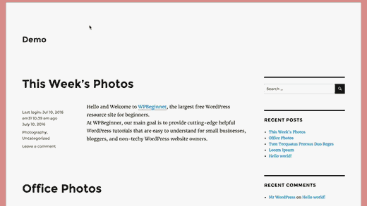 sfondo casuale di WordPress