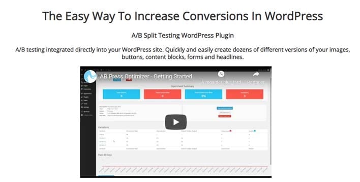 Ab press optimizer plugin wordpress test ab
