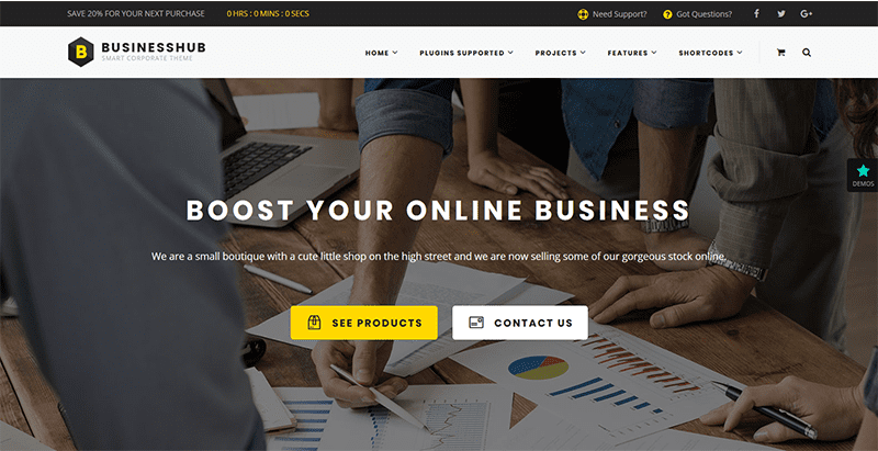 Business hub wordpress theme