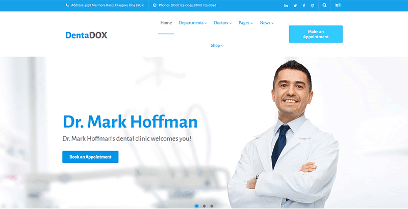Dentadox Dentadox - meilleurs thèmes WordPress d'hôpital