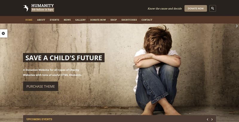 Humanity non profit charities ngo theme