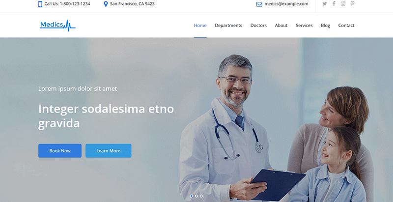 Medics thèmes WordPress pour créer un site Web d'hôpital - Medics