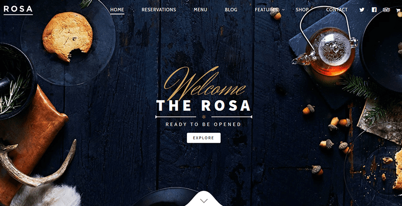 Rosa themes wordpress creer site web restaurant Rosa themes wordpress creer site web restaurant