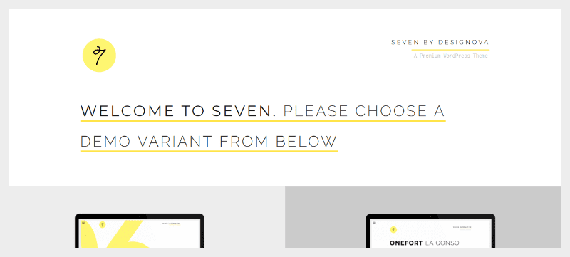 Seven themes wordpress creer site web agence creative photographe 2