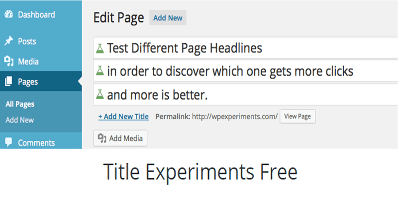 Title experiments free plugin wordpress publicité Title experiments free plugin wordpress publicité