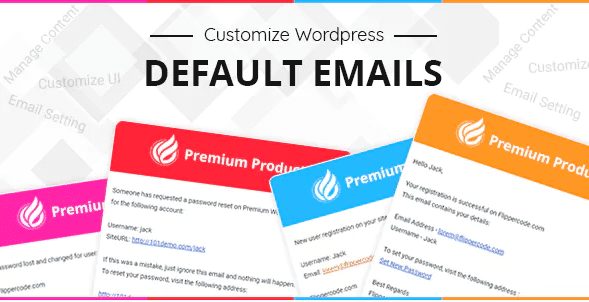 Customize Default Emails plugin WordPress Customize Default Emails plugin WordPress