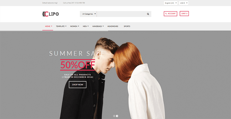 Eclipo theme joomla creer site web pret a porter