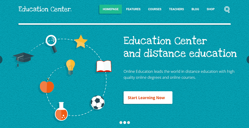 Education center - meilleurs thèmes WordPress pour blog éducatif