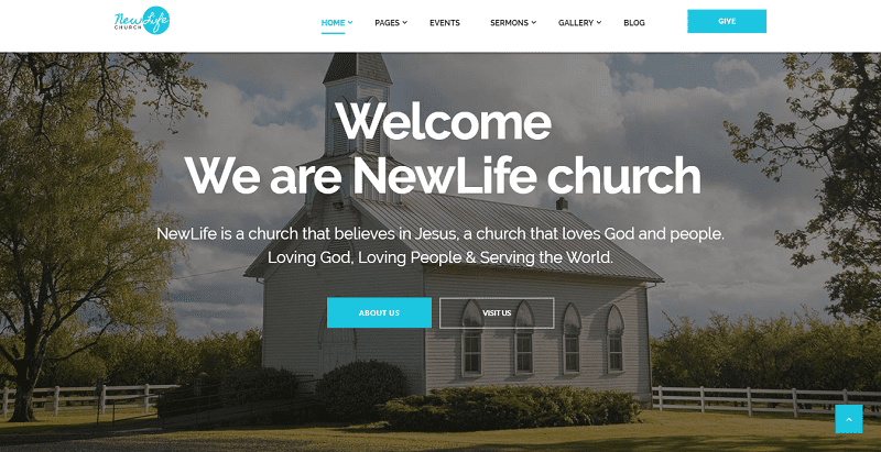 New life church theme New life -meilleurs thèmes WordPress d'église