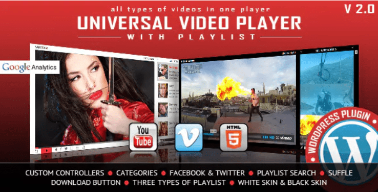 Universal video player wordpress plugin