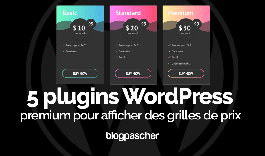 5 plugins WordPress pour afficher des grilles de prix