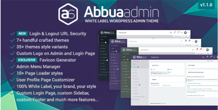 Abbua admin wordpress theme Abbua admin - meilleurs plugins WordPress de tableau de bord