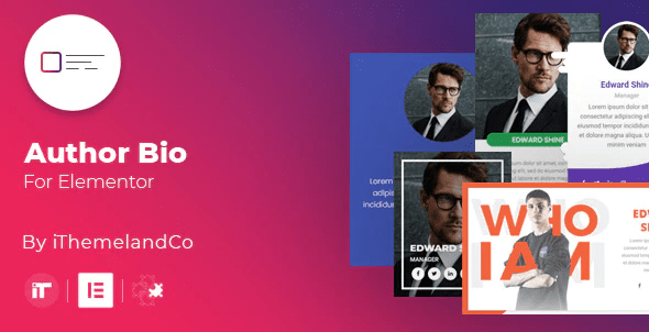 ajouter une section auteur - Author bio for elementor plugin wordpress