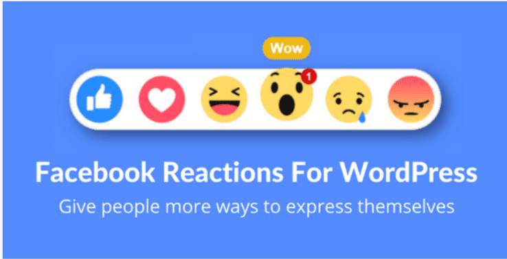 Facebook reactions for wordpress plugins WordPress pour ajouter des émoticônes et emojis - Facebook reactions
