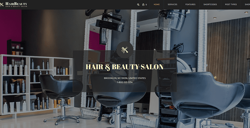 Hairbeauty themes wordpress site web coiffeur
