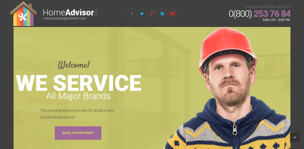 Homeadvisor thème wordpress créer site web entreprise renovation Homeadvisor thème wordpress créer site web entreprise renovation