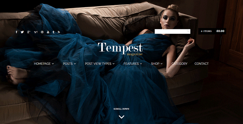 Tempest テーマ WordPress ファッション雑誌のウェブサイトを作成する 嵐・テーマ・ワードプレス作成サイト - インターネット・雑誌・ファッション