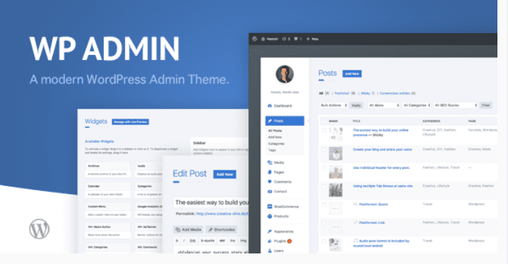 Wp admin theme cd a clean and modern wordpress admin theme