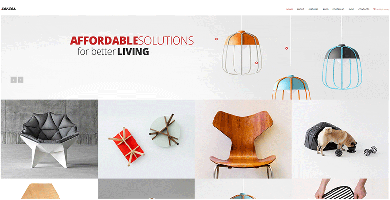 Canvas themes wordpress creer site internet agence decoration interieure architecture canvas - agence de décoration d'intérieur