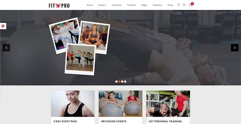 Fitpro themes wordpress creer site internet club sport gymnaste fitness