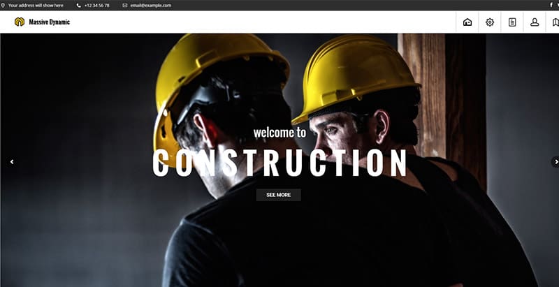 thèmes WordPress d’entreprise de construction - massive dynamic