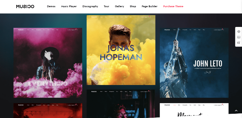 Musico themes wordpress creer site web musiques